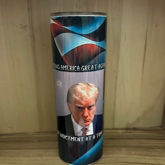 20oz STAINLESS STEEL TUMBLER - MAGA ONE INDICTMENT AT A TIME
