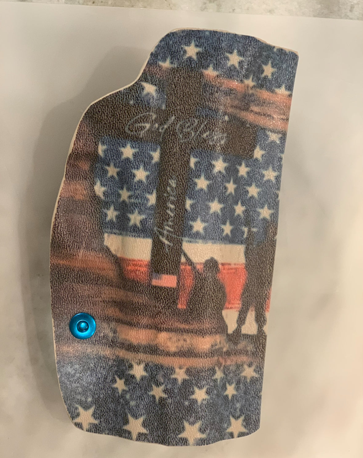 FACEBOOK SPECIAL GOD BLESS AMERICA TUMBLER AND KYDEX HOLSTER PRINT SPRINGFIELD CZ FN