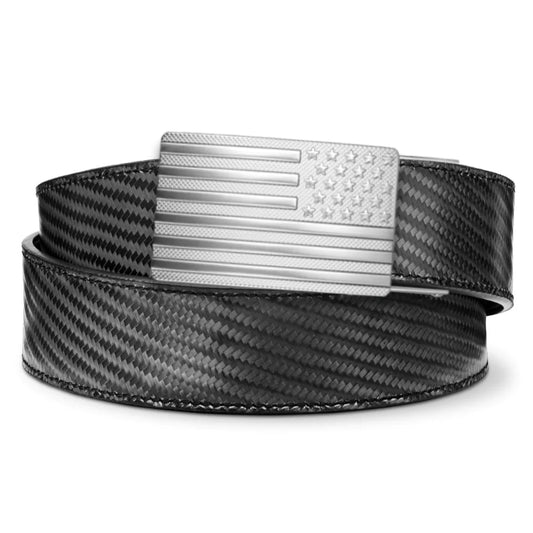 CARBON FIBER GUN BELT 1.5" AMERICAN FLAG BUCKLE