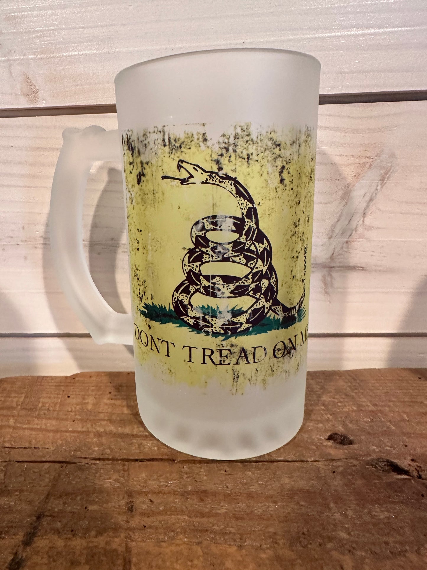 FROSTED BEER MUG GASDEN FLAG