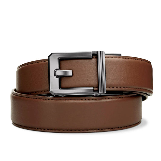 BROWN Leather 1.5” Gun Belt X5 Buckle